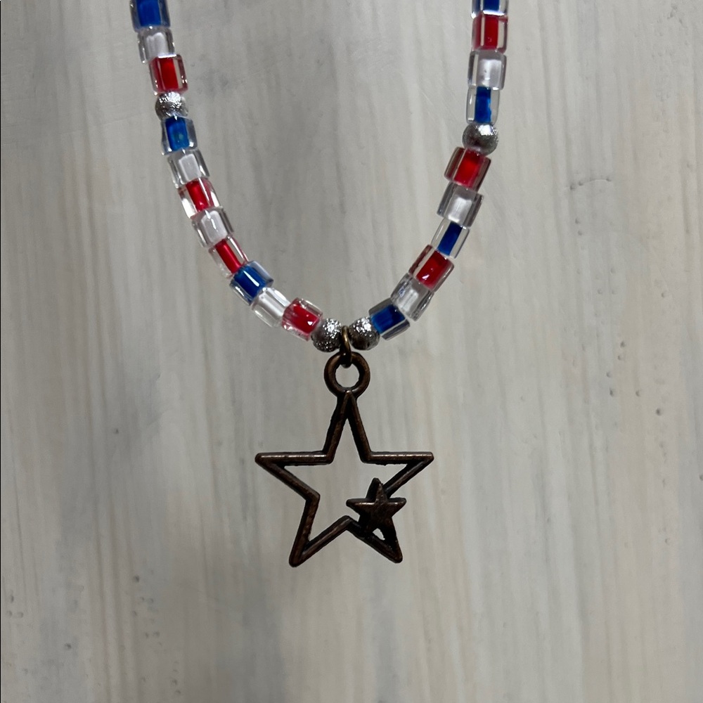 Star Pendant Beaded Necklace